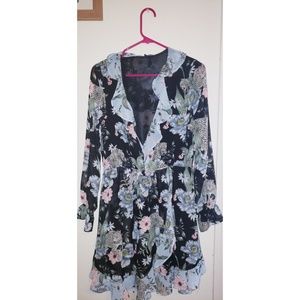 Floral bridal shower, cocktail, wedding dress